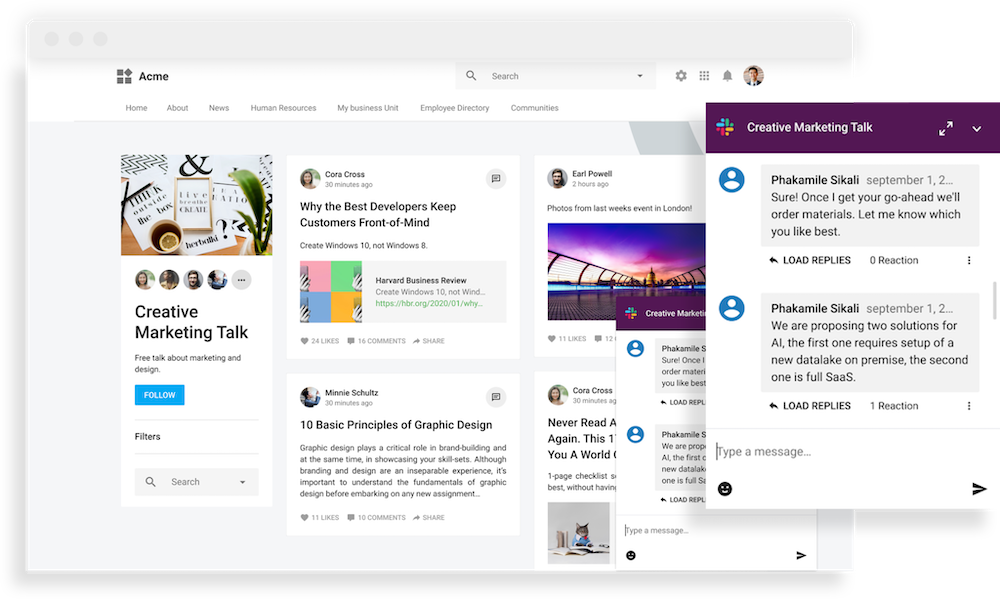Slack Integration inside a Community - LumApps