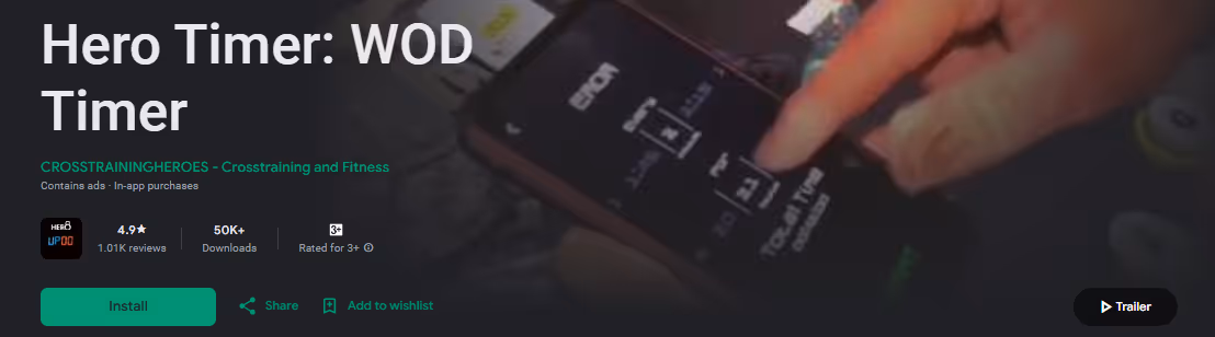 hero timer - Best CrossFit Apps