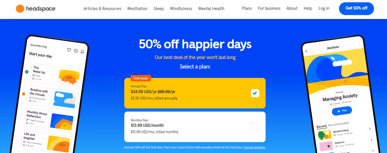 head space - Employee Wellness Software
