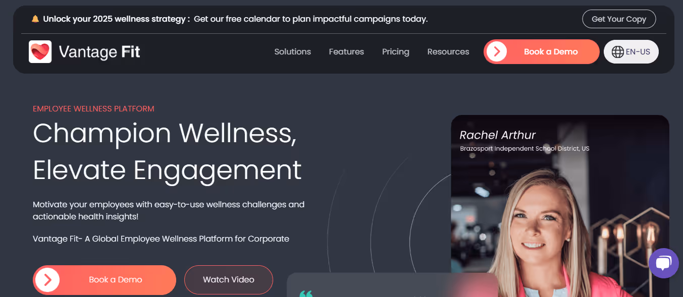 vantage fit - Employee Wellness Software