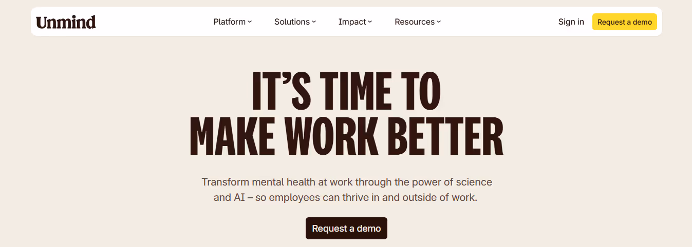 unmind - Employee Wellness Software
