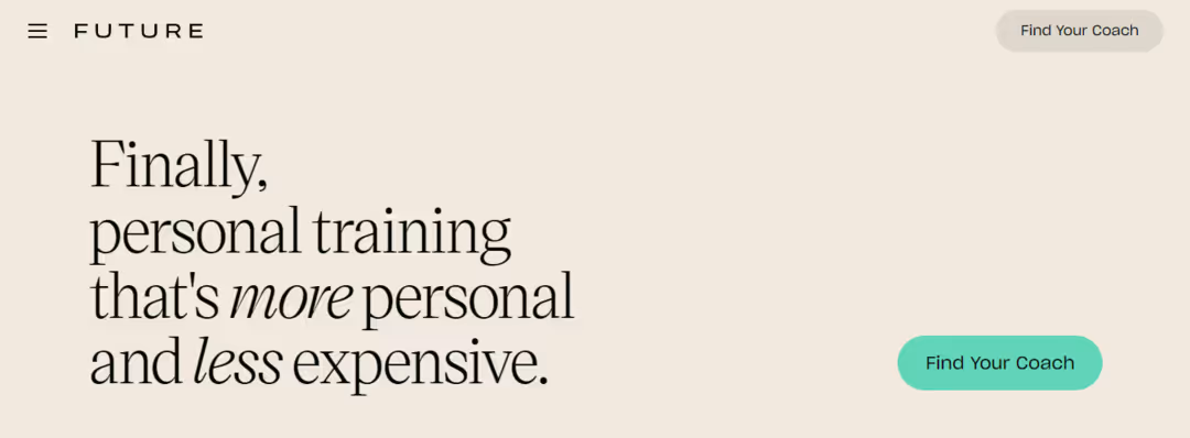 Future: Best App for Personal Training