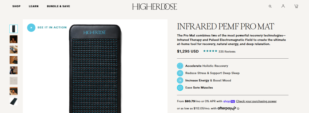 HigherDOSE Infrared Mat