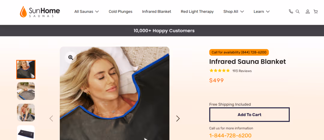 Sun Home Sauna Infrared Sauna Blanket