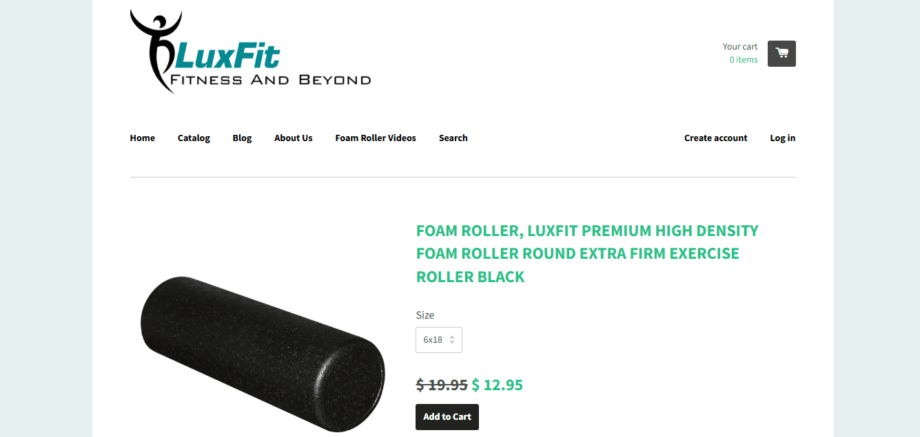 LuxFit Premium High-Density Foam Roller