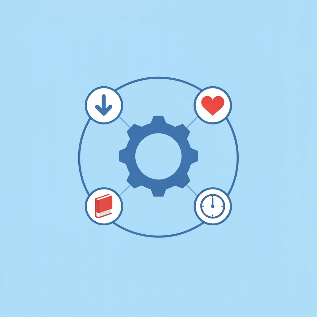  Network diagram with neck stiffness at center connected to postural collapse, breathing dysfunction, stress buildup, and other contributing factors