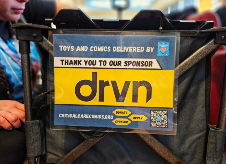 A wagon with the drvn logo on it.