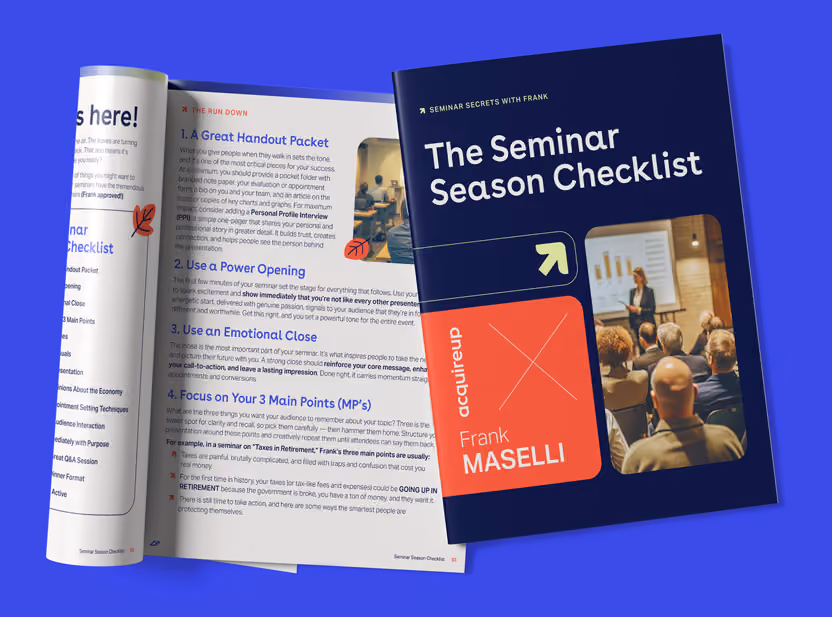 Seminar Season Checklist