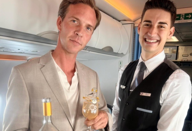 Éclat Riviera, il cocktail ideato da Quentin Aubert a bordo di un volo La Compagnie Nizza-New York