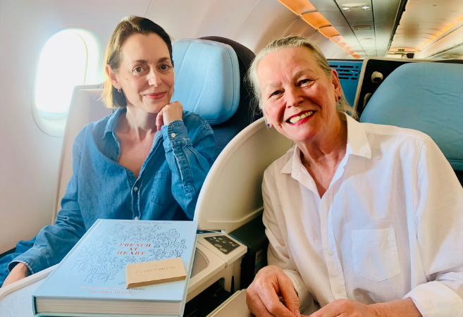 Marjorie Taylor e Kendall Smith Franchini presentano il loro libro French at Heart a bordo di La Compagnie