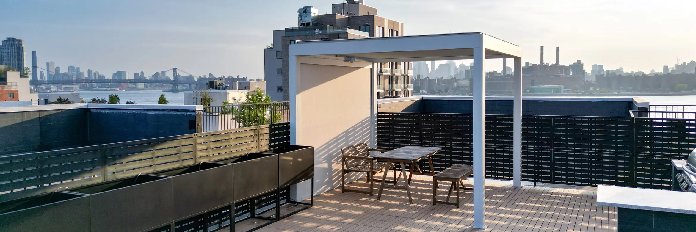 Rooftop Deck & Pergola in Greenpoint, Brooklyn