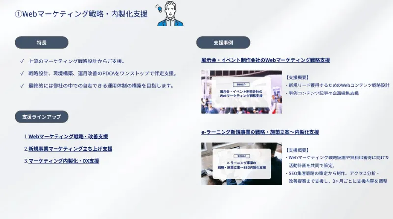 Webマーケティング戦略・内製化支援のサービス概要