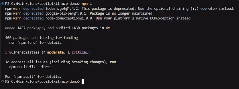 npm i