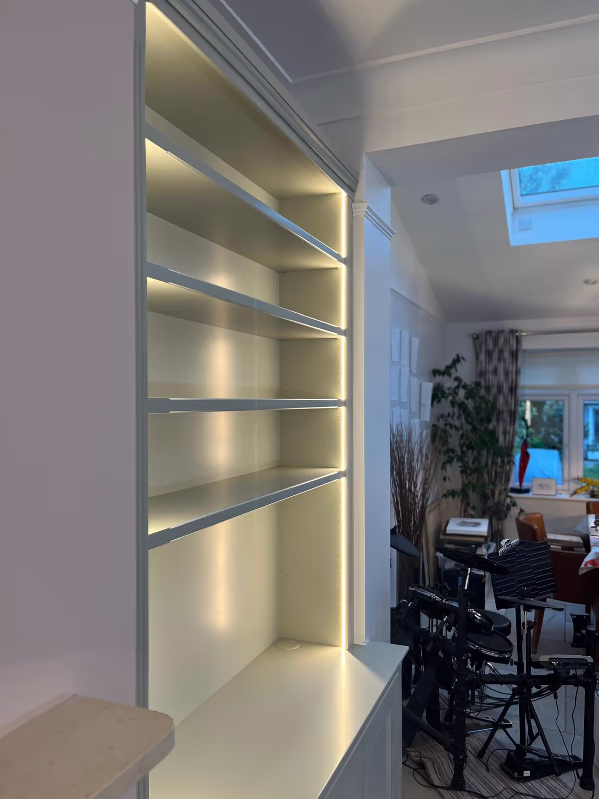 alcove unit with custom lighting