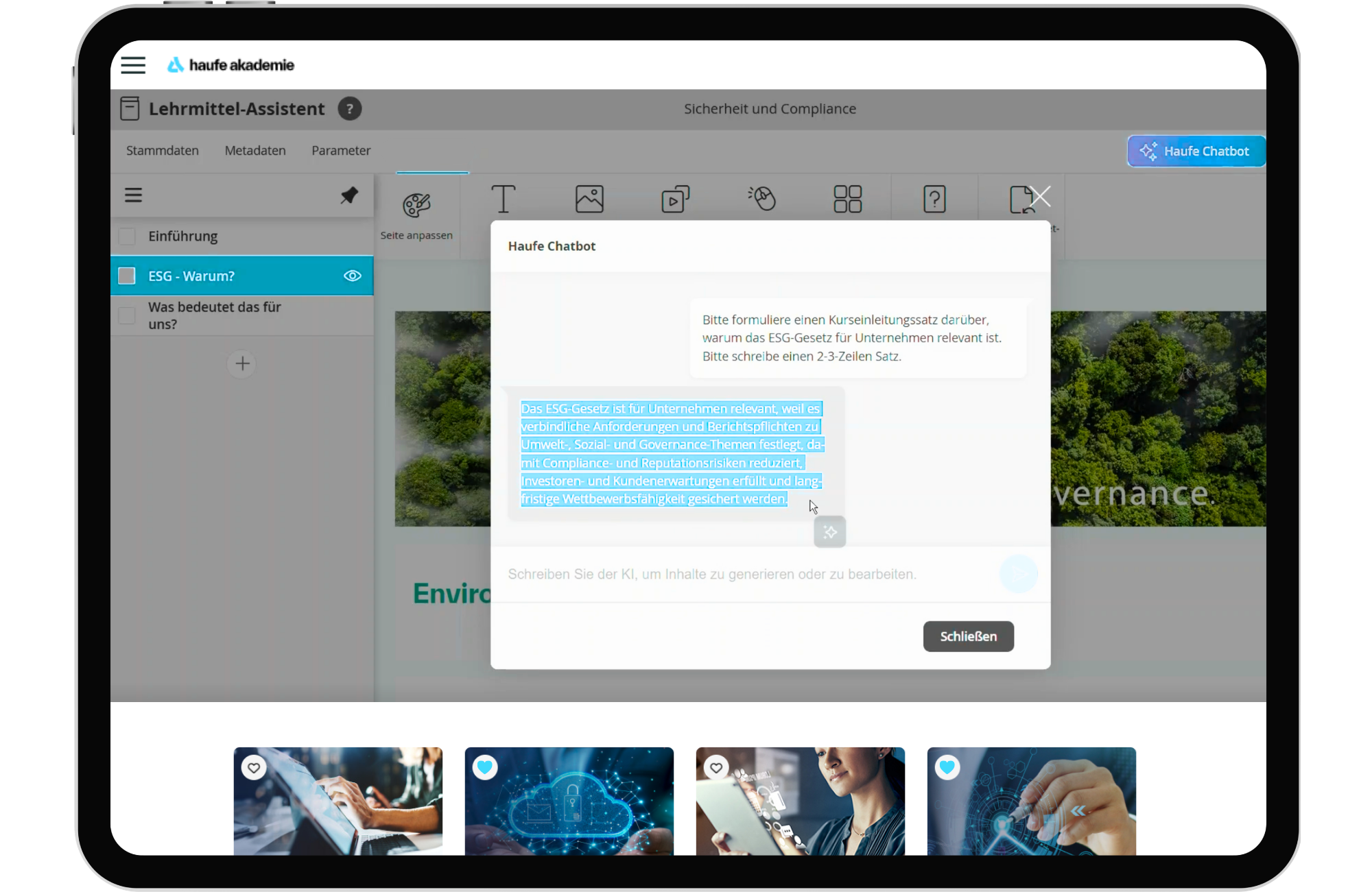 LMS Screen KI-Features