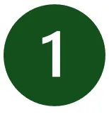 Weiße Zahl 1 in grünem Kreis.