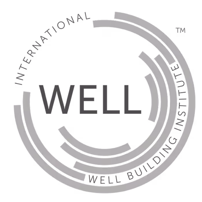 WELL Building Standard logo focusing on health, wellness, and indoor environmental quality