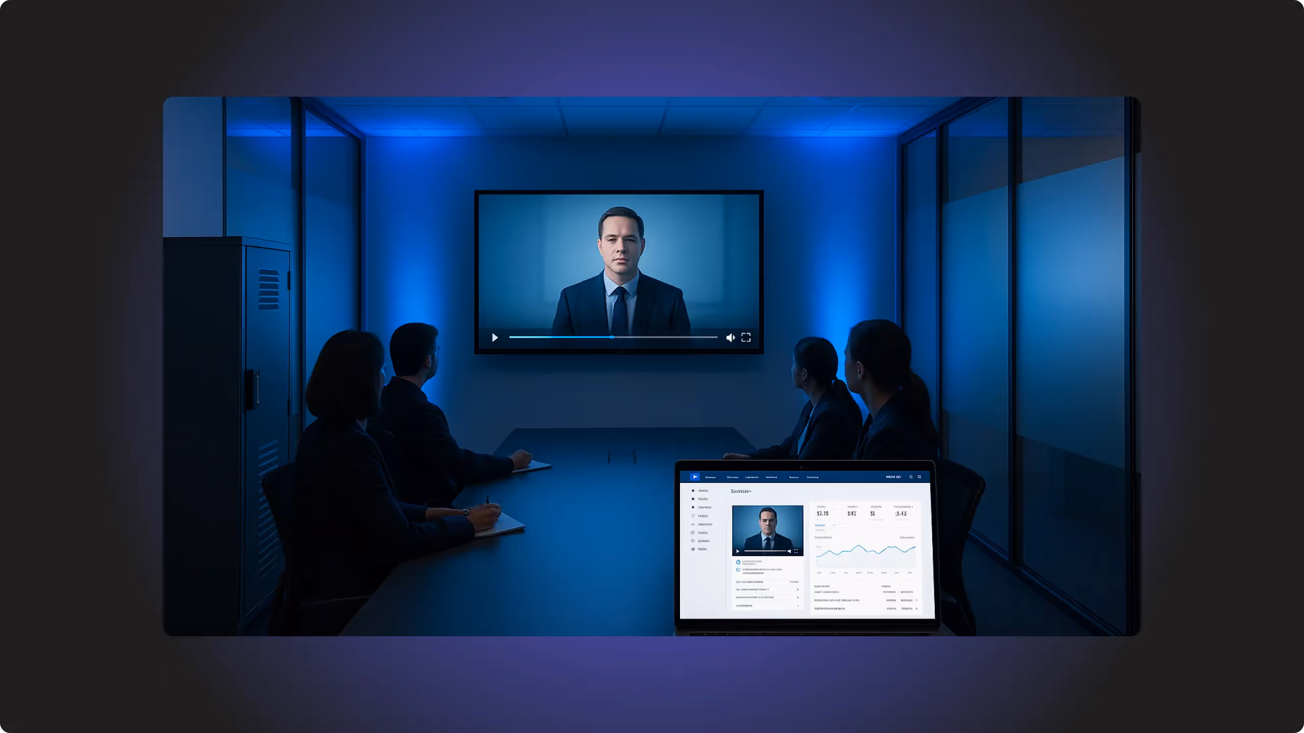 closed-format corporate video conference