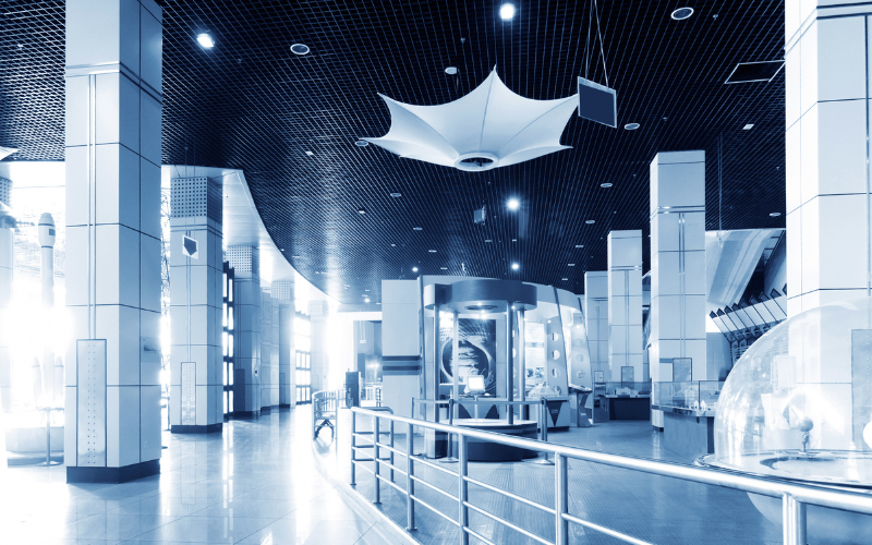 Futuristic image of an inside builing