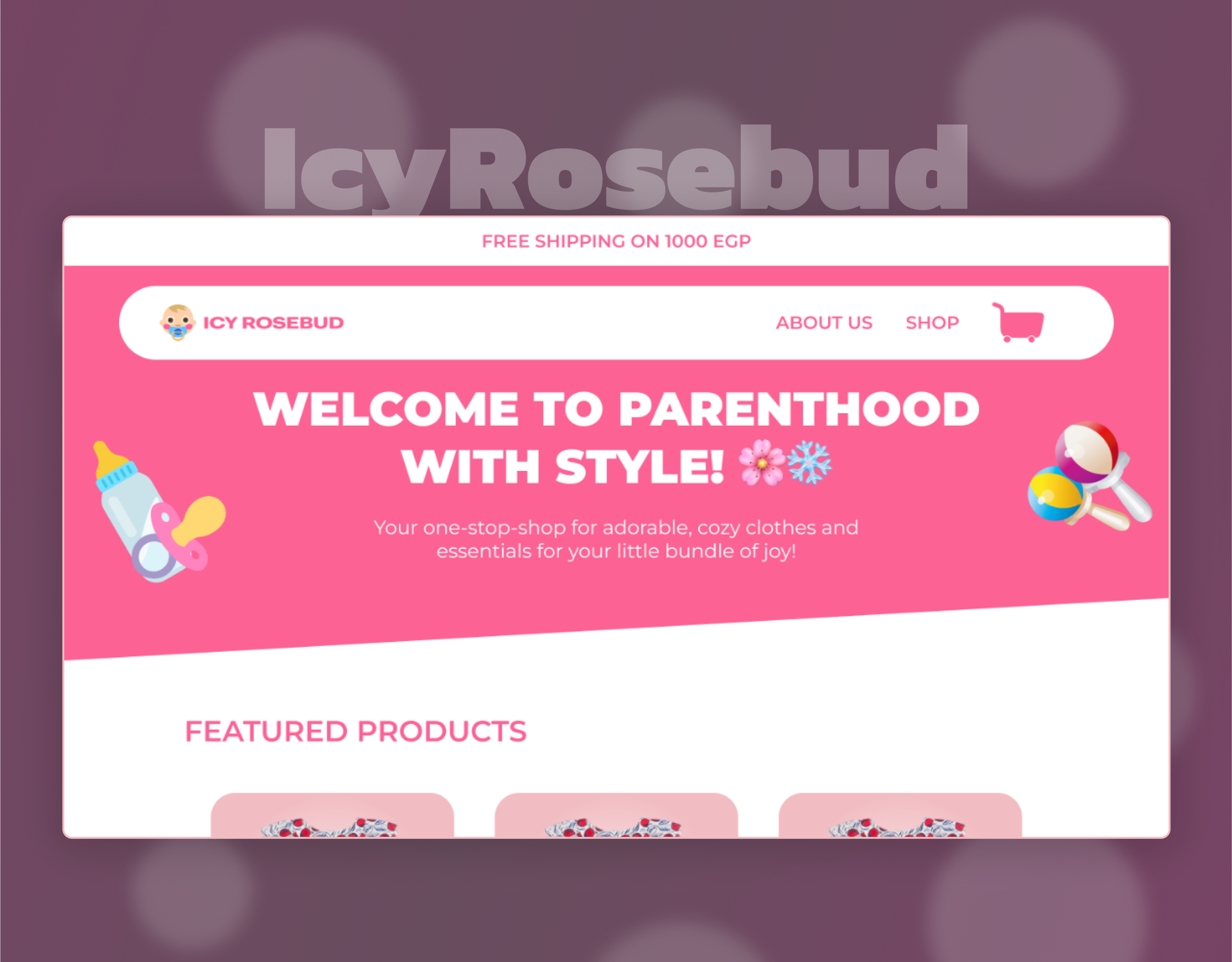 Icy Rosebud Website