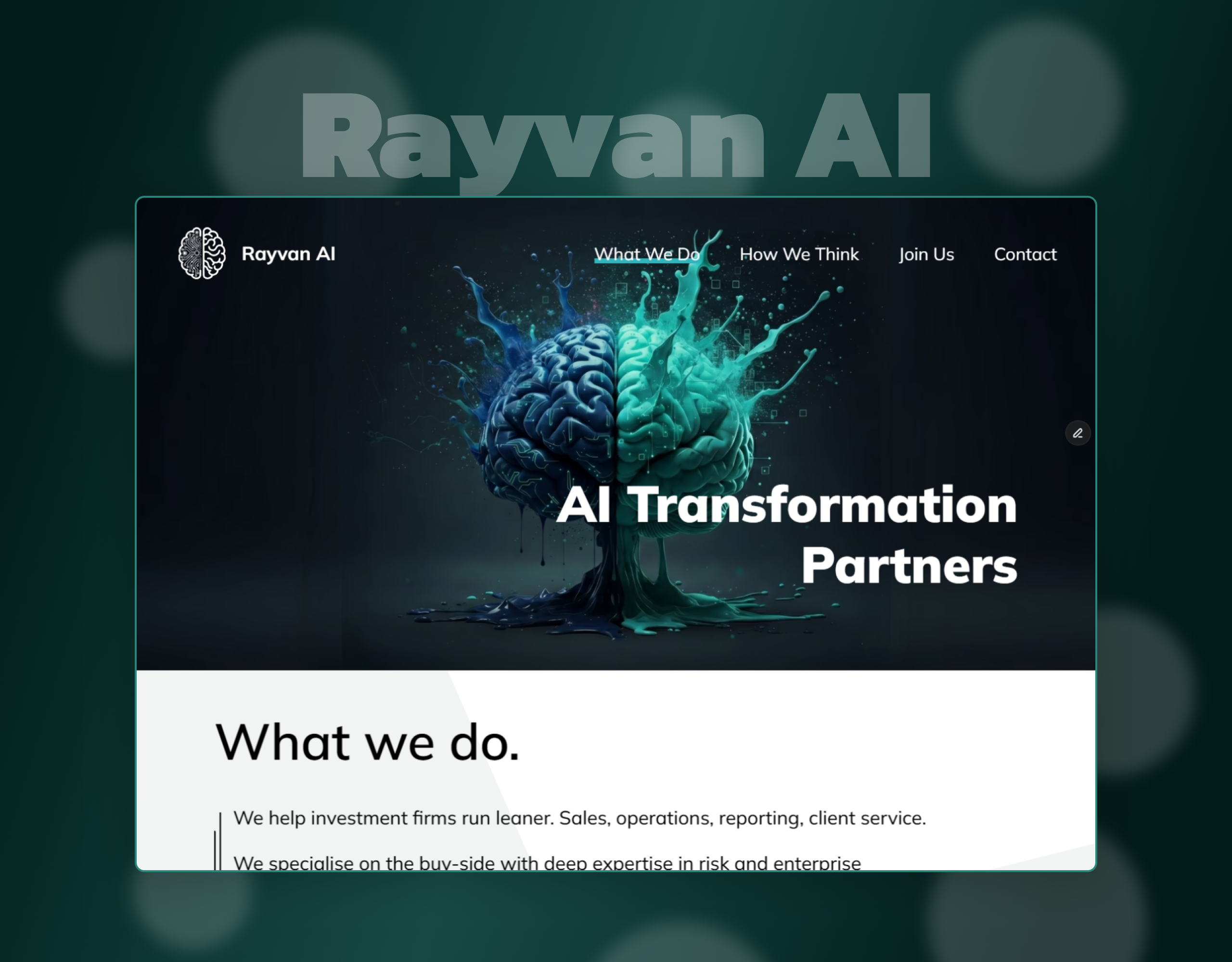 Rayvan AI - Figma to Framer Build