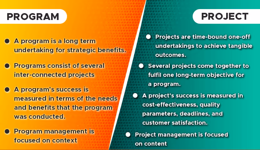 Project vs Program Management 
