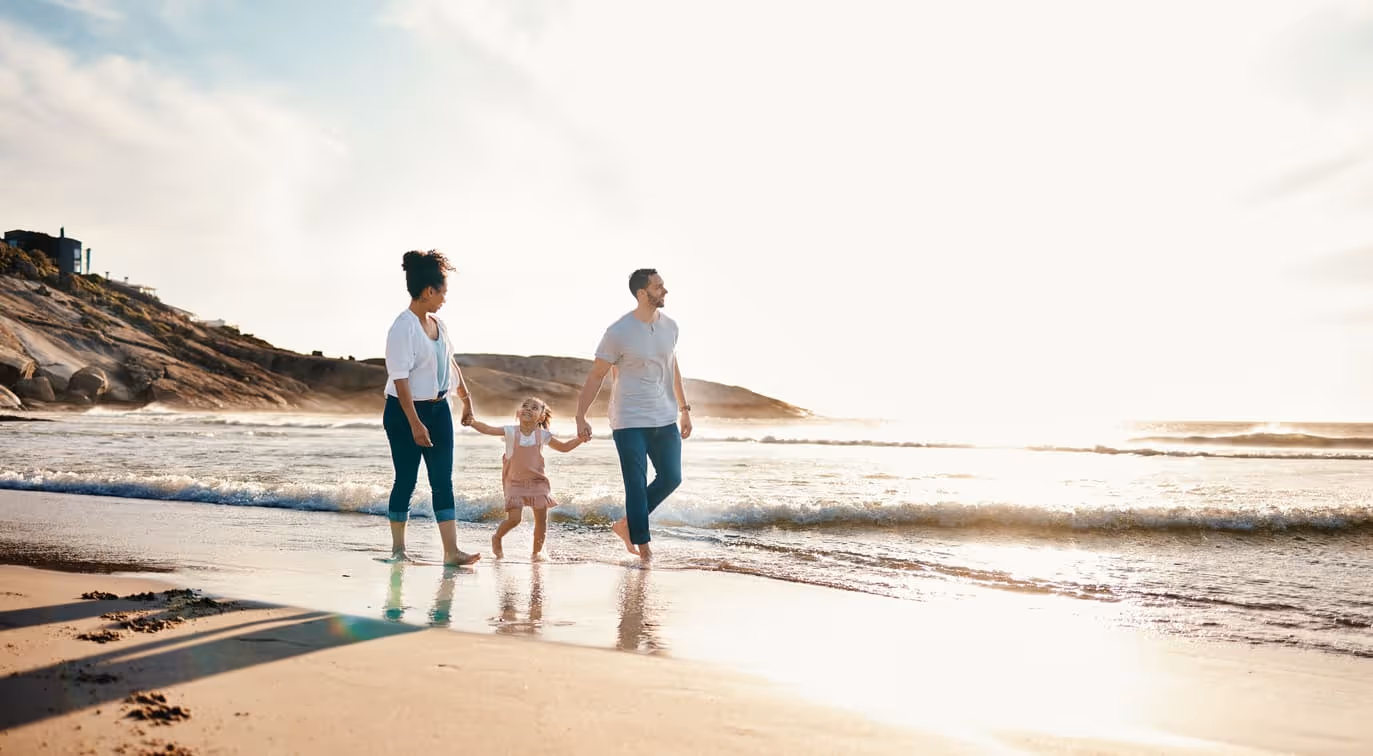 Families and trusted nannies enjoy quality outdoor adventures together on idyllic beaches, soaking up sunshine and fun memories, while promoting healthy child development and nanny-child bonding experiences.