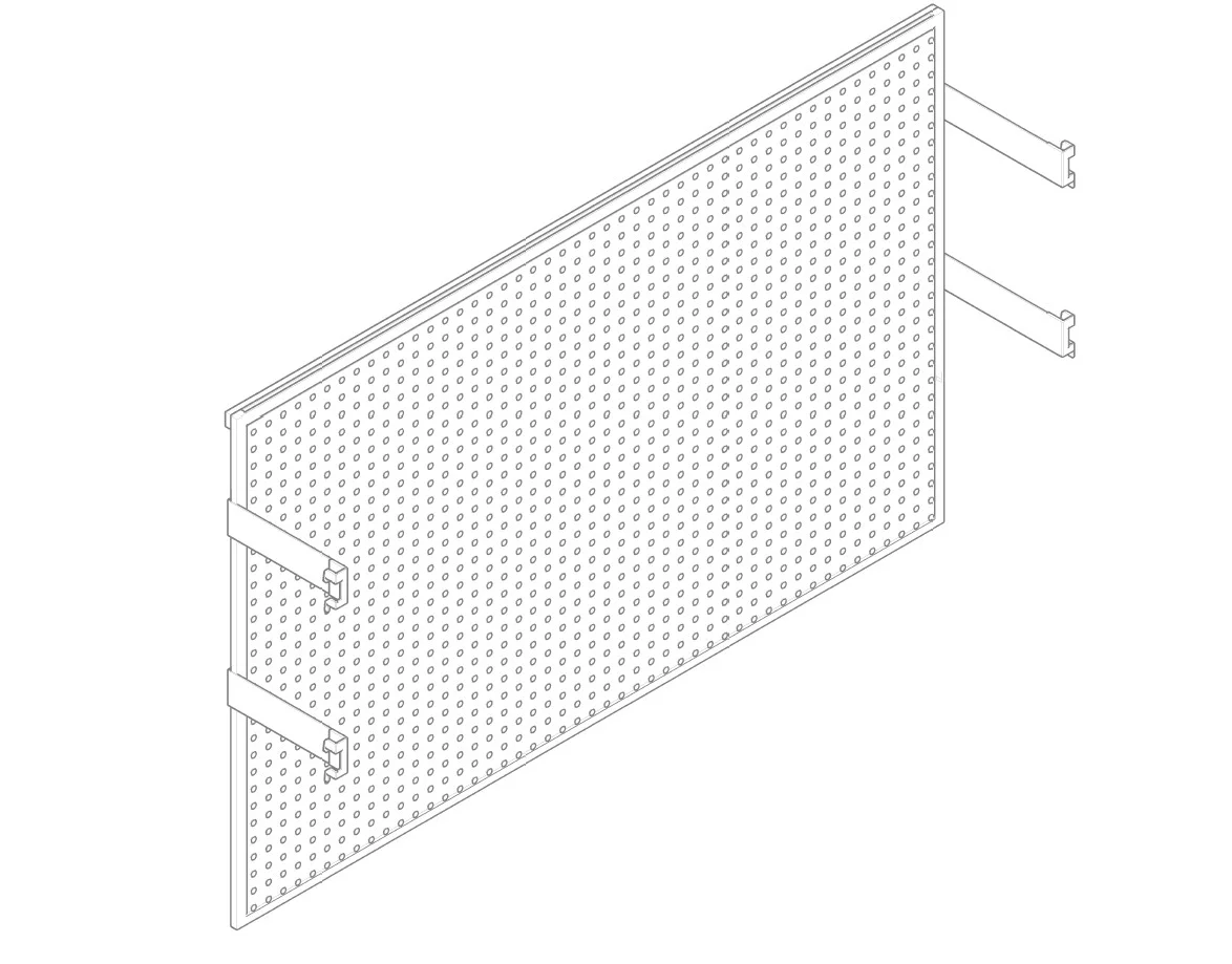  Boltless F-Line Battery Rack Pegboard Frame