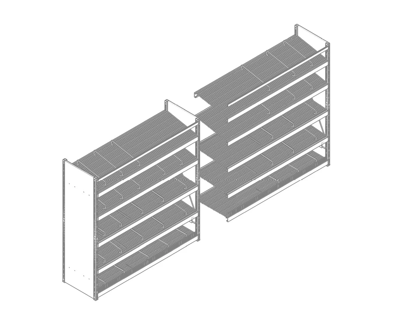  Boltless F-Line Oil Rack Add-On unit
