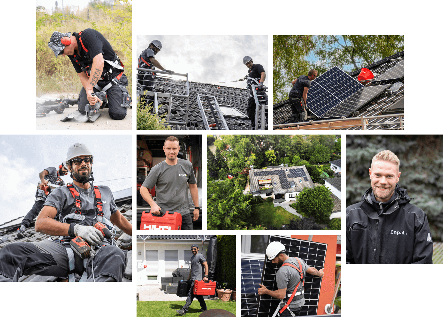 Collage with pictures of colleagues together