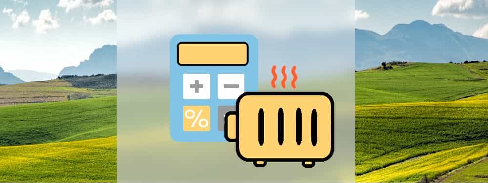 Eine Heizung und ein Taschenrechner