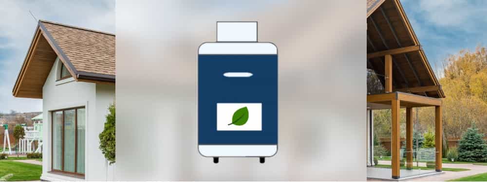 Ökogas Icon vor einem Haus