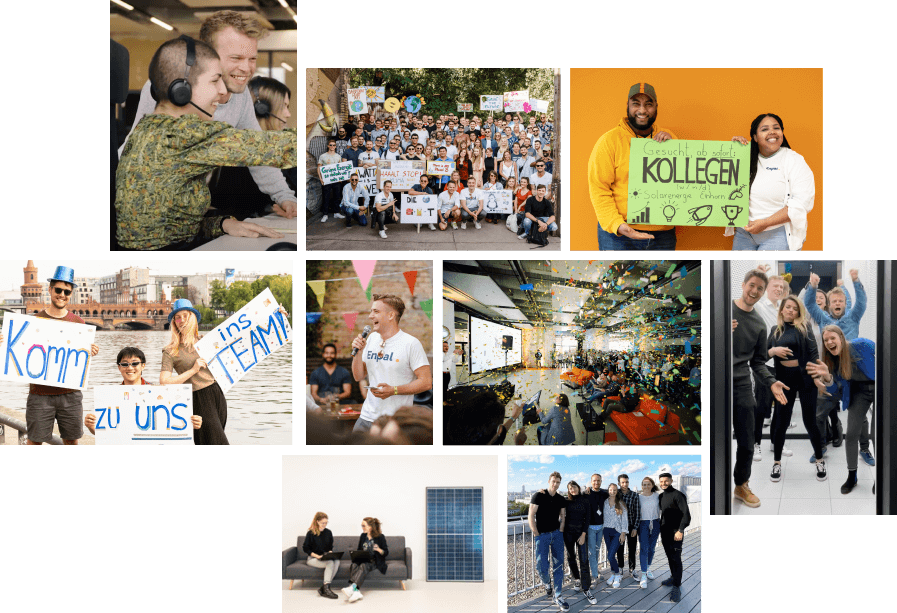 Collage with pictures of colleagues together