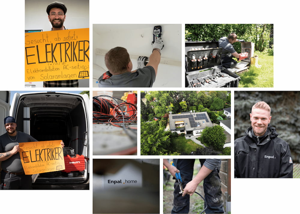 Collage with pictures of colleagues together