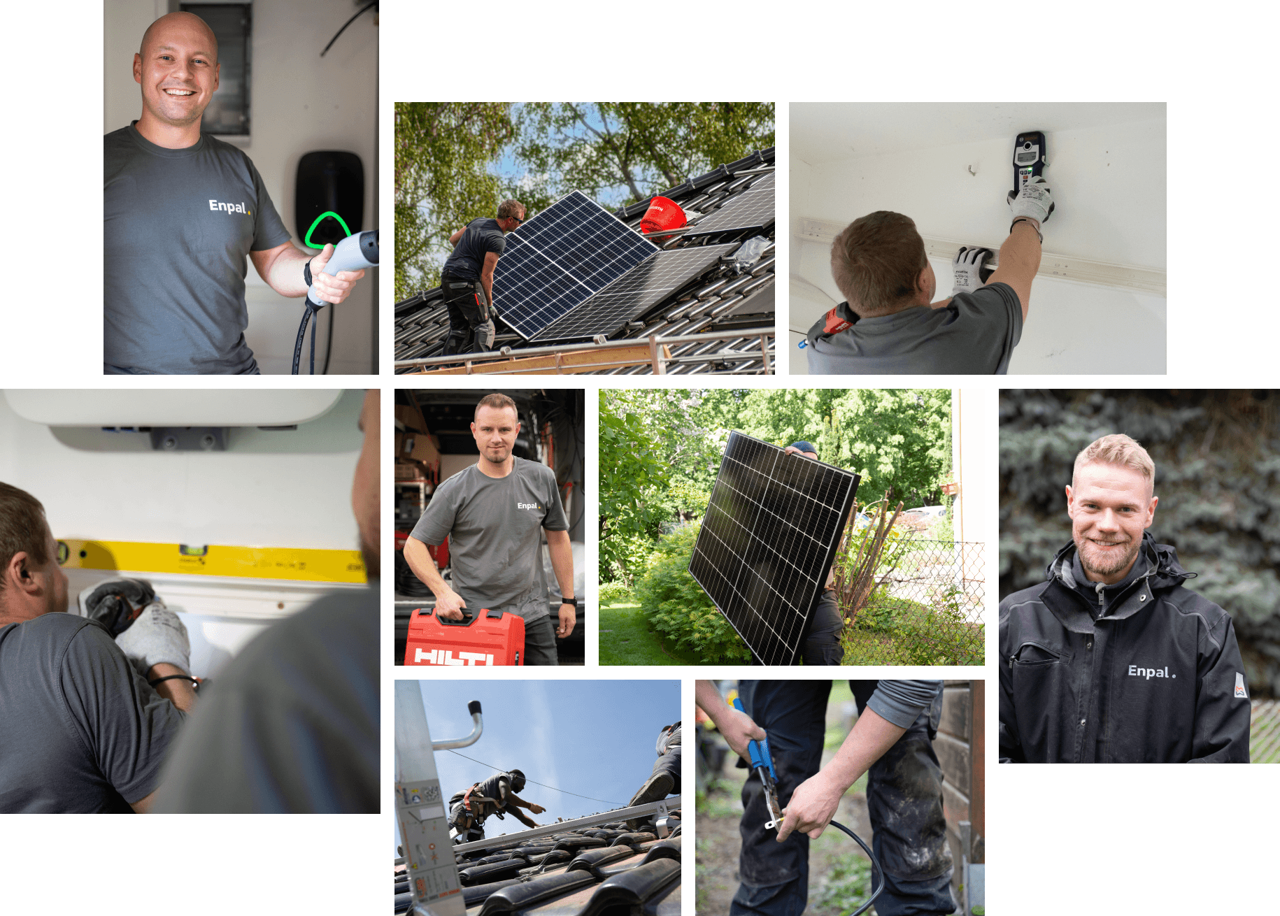 Collage with pictures of colleagues together