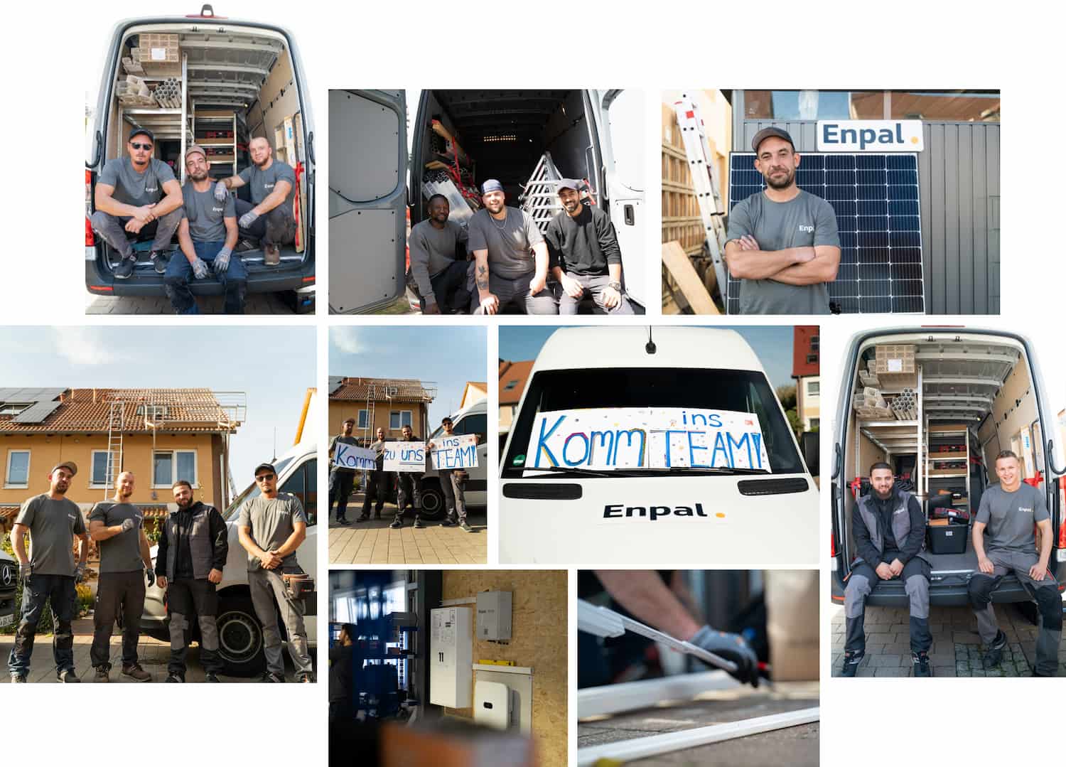 Collage with pictures of colleagues together