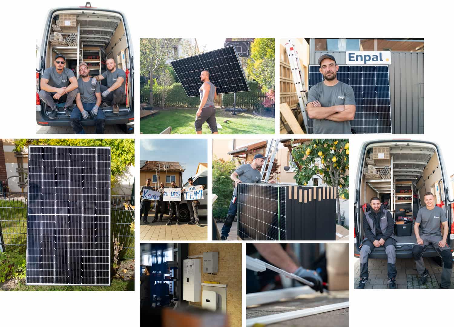 Collage with pictures of colleagues together