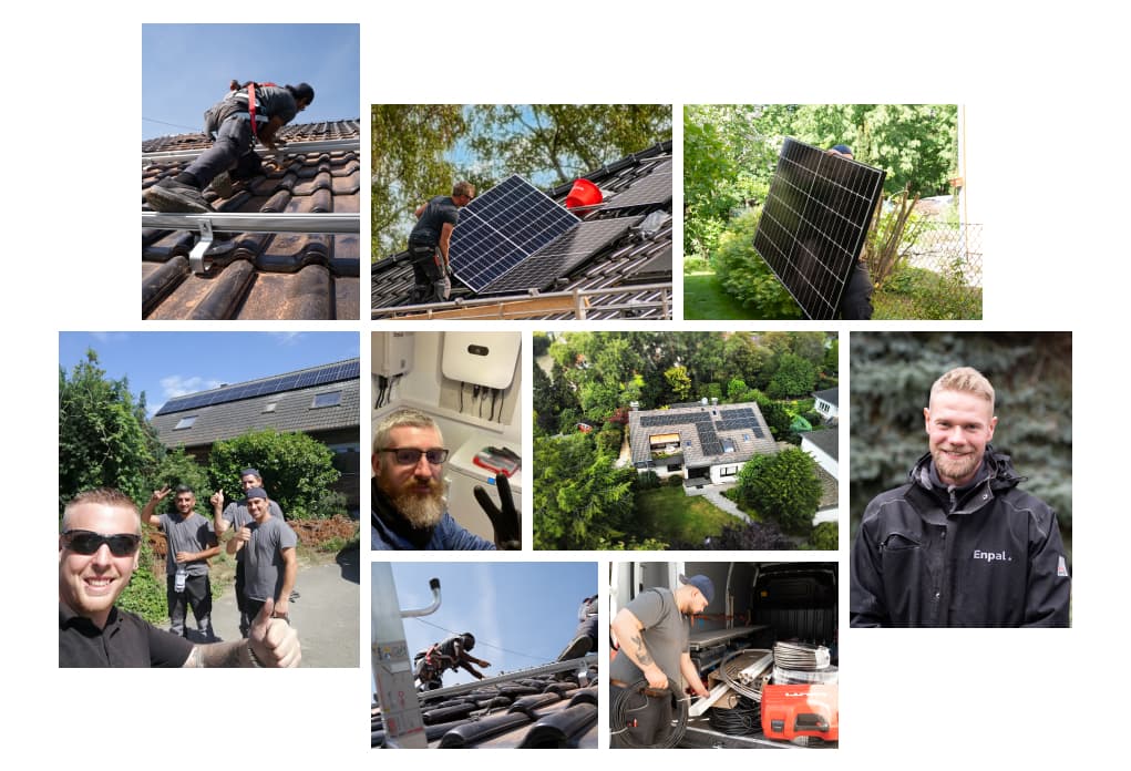 Collage with pictures of colleagues together