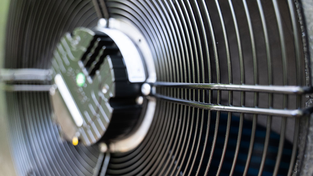 Nahaufnahme von einer Wärmepumpe