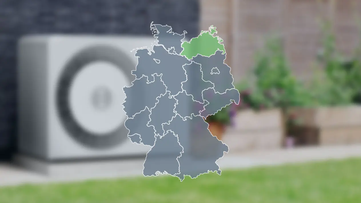 Bundesland Mecklenburg-Vorpommern auf einer Deutschlandkarte markiert
