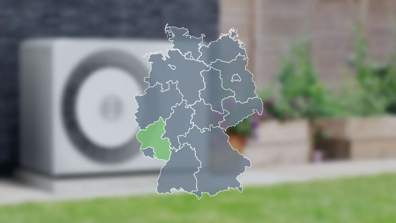 Bundesland Rheinland-Pfalz auf einer Deutschlandkarte markiert