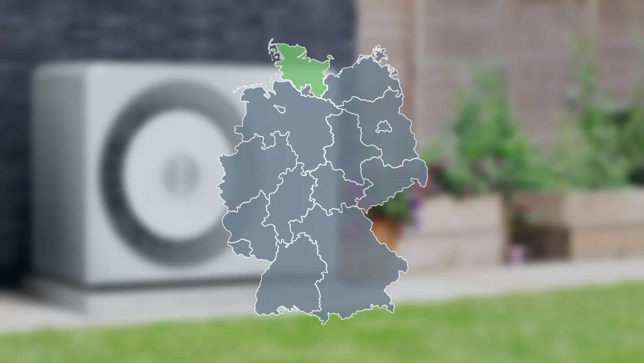 Bundesland Schleswig-Holstein auf einer Deutschlandkarte markiert 