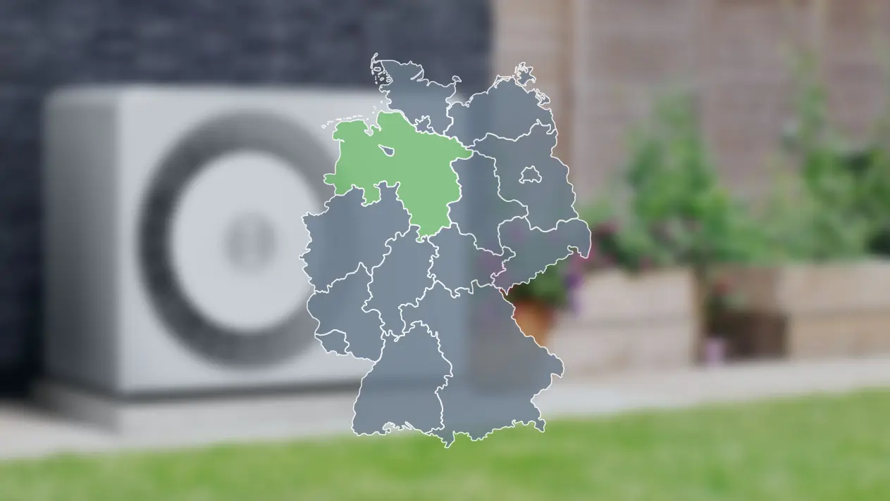Bundesland Niedersachsen auf einer Deutschlandkarte markiert 