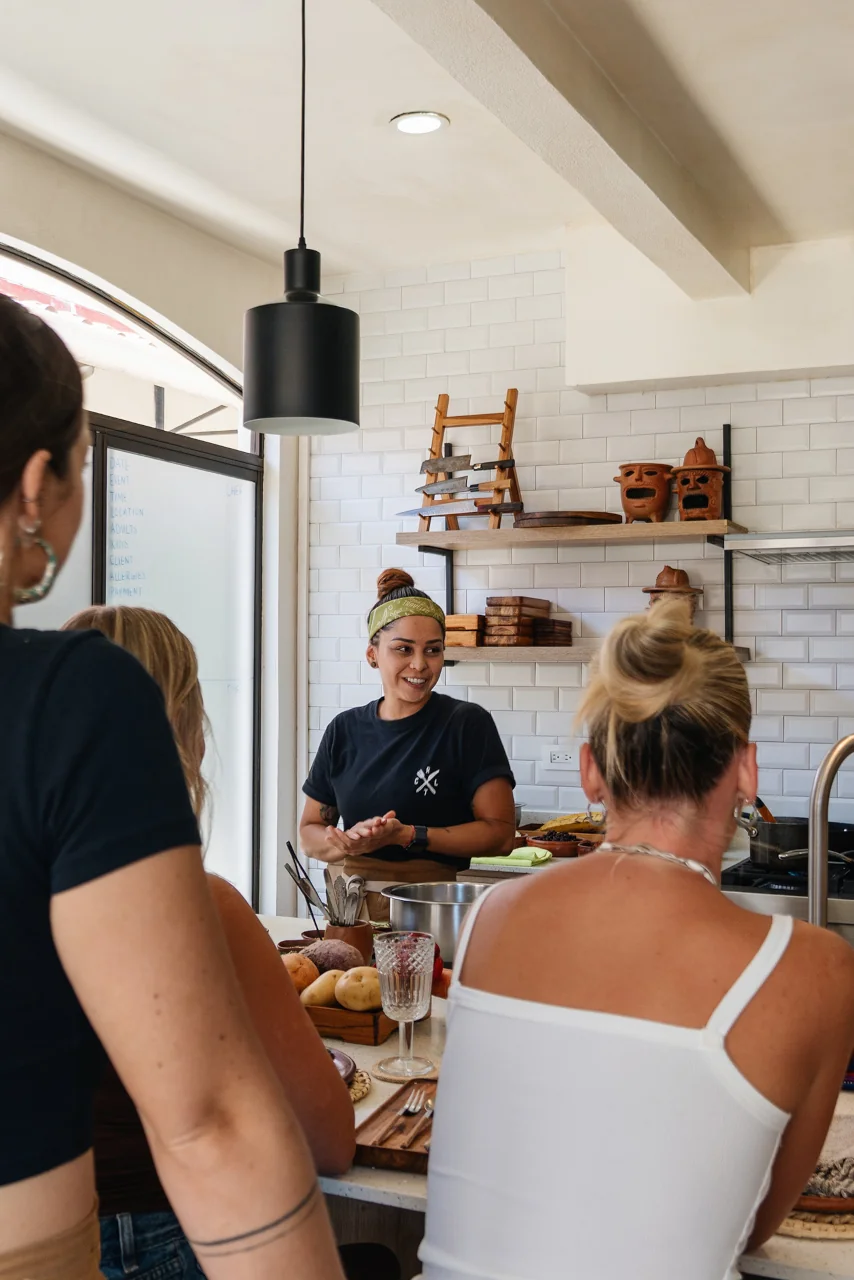 The Social Scene Agency team attending a cooking class together in Tamarindo, Costa Rica