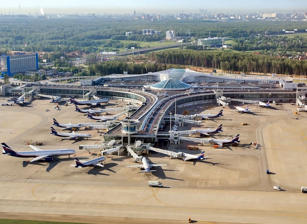 Cette image représente l'aéroport de Moscou-Sheremetyevo (Russie), qui est le 11e plus grand aéroport en Europe.