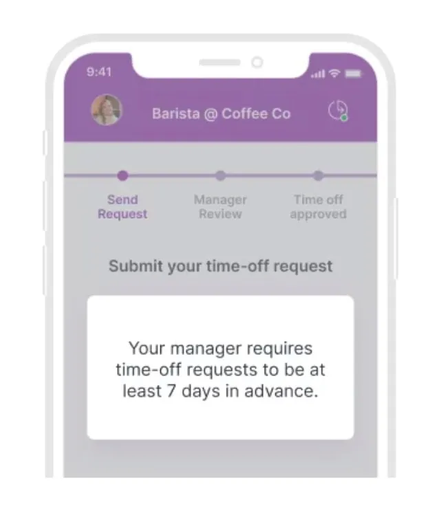 A screenshot of Homebase's mobile interface.
