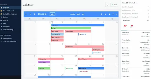 Screenshot of PurelyHR's HR software platform for small business.