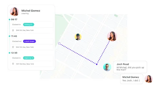 Screenshot of Connecteam's HR software platform for small businesses.