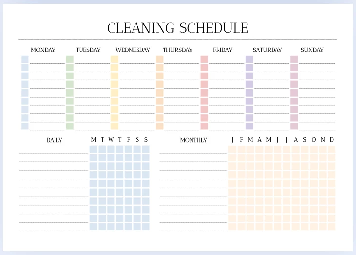 Google Docs schedule template