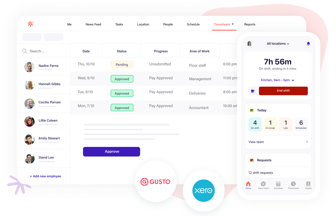Screenshot of Deputy, a Connecteam alternative.